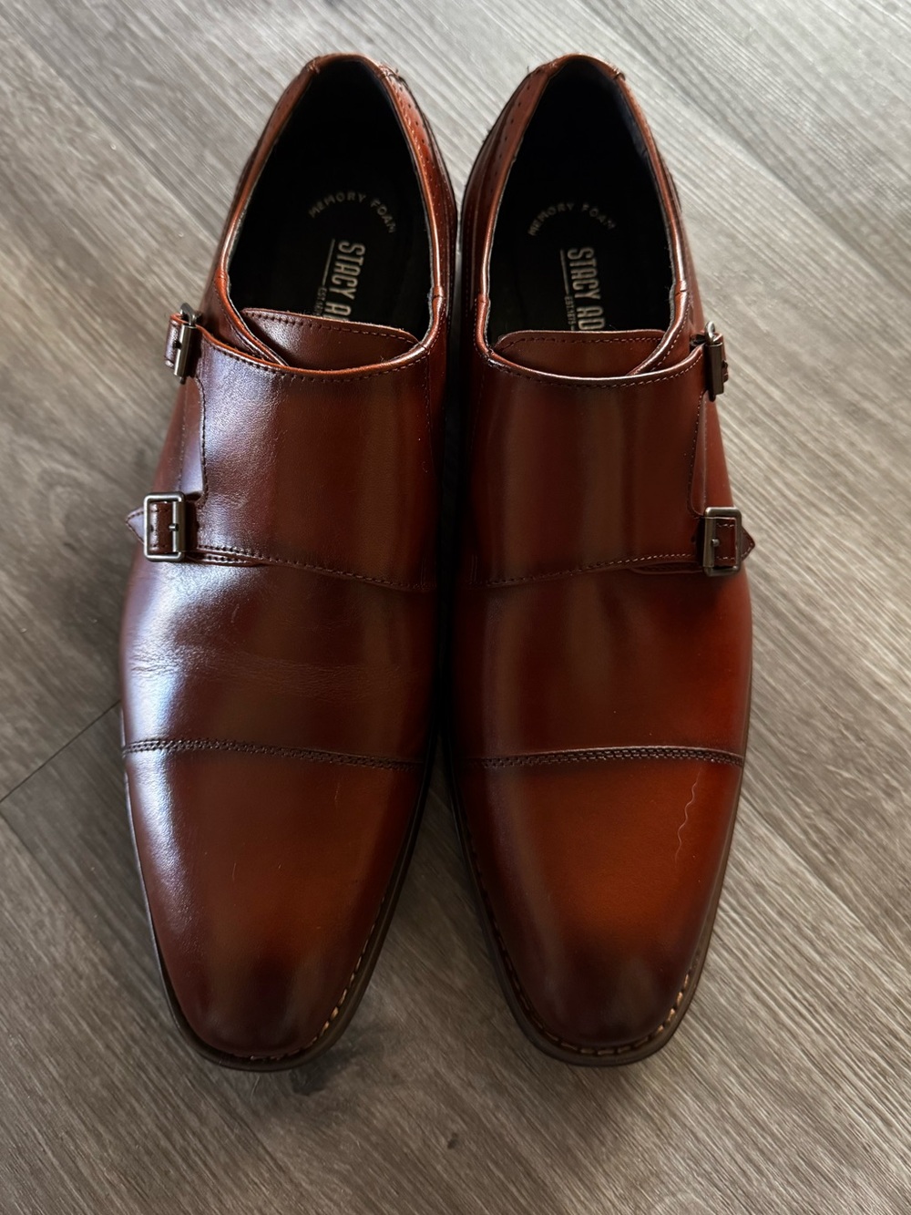 Stacy Adams Leather Double Monk Strap Dress Shoes Men’s 10M New